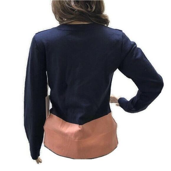 NEW Stitch Fix 41 Hawthorn Wool Blend Cardigan Sweater Womens Medium Color Block - Picture 2 of 8